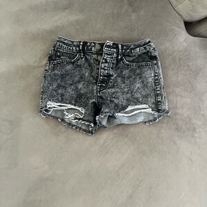 RSQ Washed Black Jean Shorts